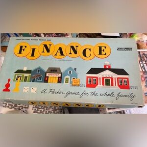 Vintage 1958 Parker Finance Board Game